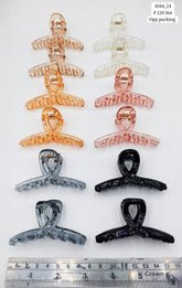 Impression Stylish Colored Plastic Hair Clutcher (Pack of 12)
